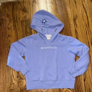 American girl hooded sweatshirt in periwinkle size medium (6)